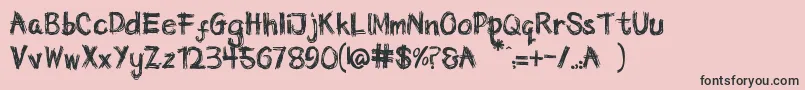 Niere Font – Black Fonts on Pink Background