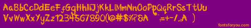 Niere Font – Orange Fonts on Purple Background