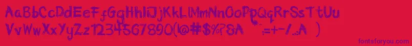Шрифт Niere – фиолетовые шрифты на красном фоне