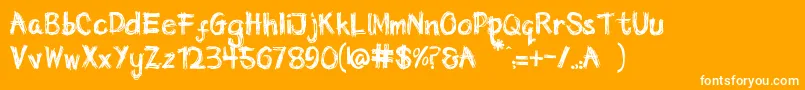 Niere Font – White Fonts on Orange Background