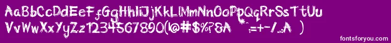 Niere Font – White Fonts on Purple Background