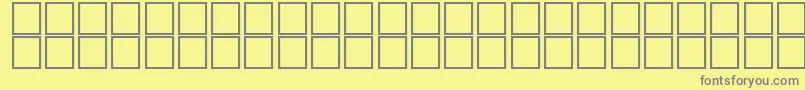 フォントMcsHashimySUNormal. – 黄色の背景に灰色の文字