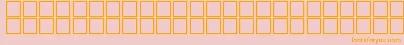 フォントMcsHashimySUNormal. – オレンジの文字がピンクの背景にあります。
