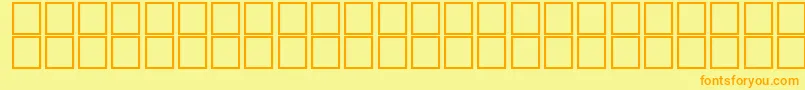 McsHashimySUNormal. Font – Orange Fonts on Yellow Background