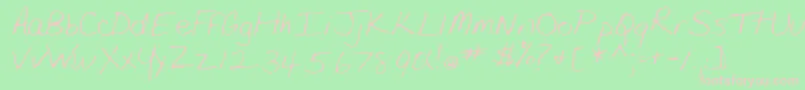 ShipperRegular Font – Pink Fonts on Green Background