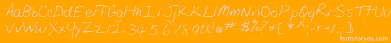 ShipperRegular-Schriftart – Rosa Schriften auf orangefarbenem Hintergrund