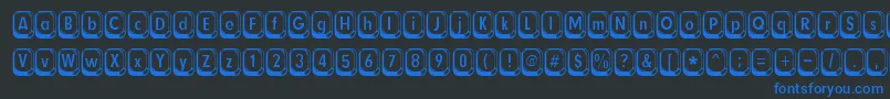 Betsyflanagan Font – Blue Fonts on Black Background