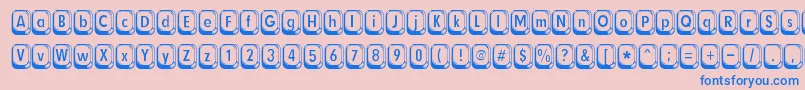 Betsyflanagan Font – Blue Fonts on Pink Background