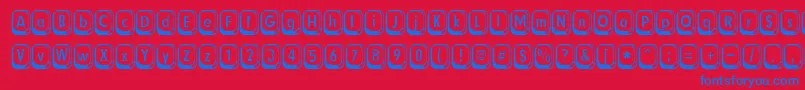 Betsyflanagan Font – Blue Fonts on Red Background