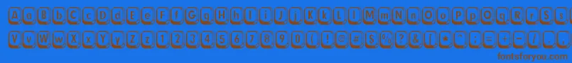 Betsyflanagan Font – Brown Fonts on Blue Background