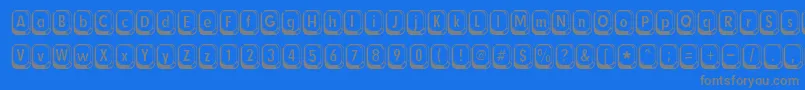 Betsyflanagan Font – Gray Fonts on Blue Background