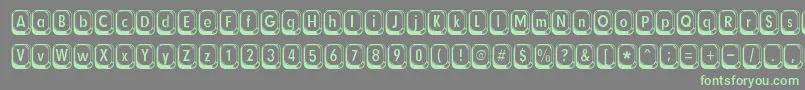 Betsyflanagan Font – Green Fonts on Gray Background