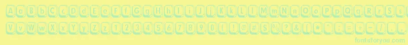 Betsyflanagan Font – Green Fonts on Yellow Background