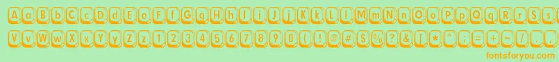 Betsyflanagan Font – Orange Fonts on Green Background