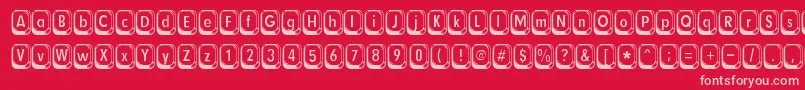 Betsyflanagan Font – Pink Fonts on Red Background