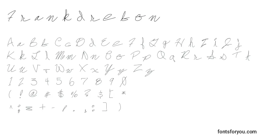 Schriftart Frankdrebon – Alphabet, Zahlen, spezielle Symbole