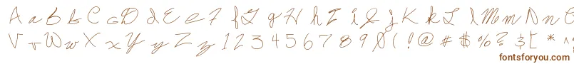 Frankdrebon Font – Brown Fonts on White Background