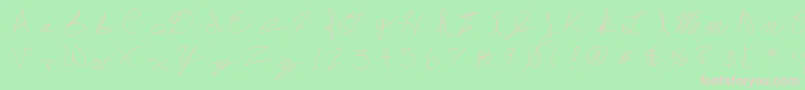 Frankdrebon Font – Pink Fonts on Green Background