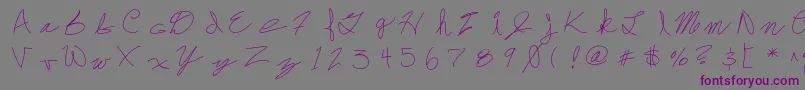 Шрифт Frankdrebon – фиолетовые шрифты на сером фоне