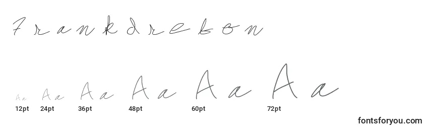 Размеры шрифта Frankdrebon