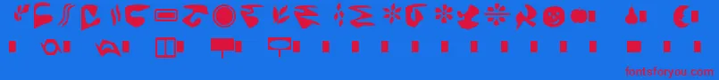 FantasFirst Font – Red Fonts on Blue Background