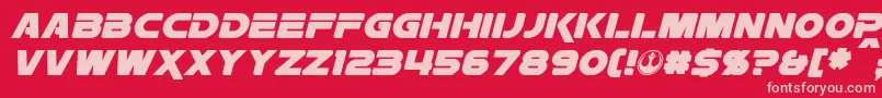 RebellionItalic Font – Pink Fonts on Red Background