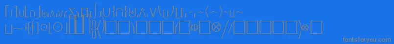 Czcionka MachadomathextensionsskRegular – szare czcionki na niebieskim tle