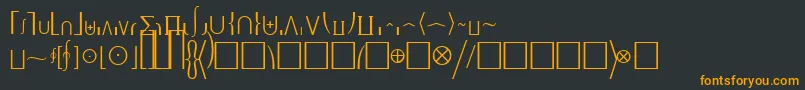 Шрифт MachadomathextensionsskRegular – оранжевые шрифты на чёрном фоне