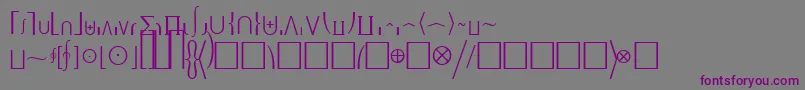 MachadomathextensionsskRegular-fontti – violetit fontit harmaalla taustalla