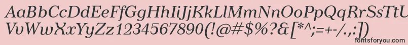 TusarItalic Font – Black Fonts on Pink Background