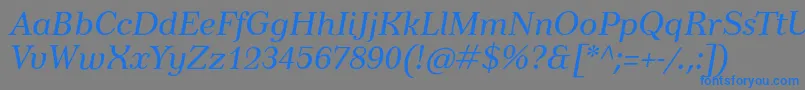 TusarItalic Font – Blue Fonts on Gray Background