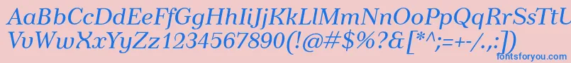 More about TusarItalic Font TusarItalic Font – Blue Fonts on Pink Background
