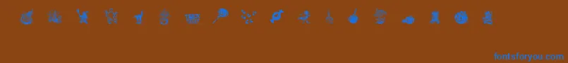 fuente TrickOrTreatDing – Fuentes Azules Sobre Fondo Marrón
