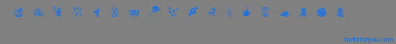 TrickOrTreatDing Font – Blue Fonts on Gray Background