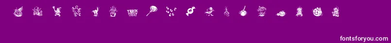 TrickOrTreatDing Font – White Fonts on Purple Background