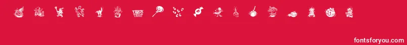 TrickOrTreatDing Font – White Fonts on Red Background