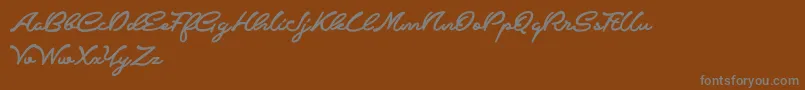 CrumbleDemo-Schriftart – Graue Schriften auf braunem Hintergrund