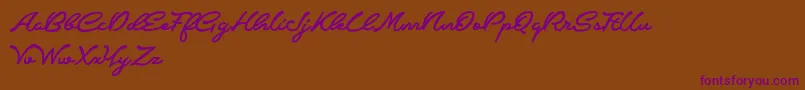 CrumbleDemo Font – Purple Fonts on Brown Background