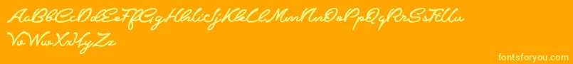 CrumbleDemo Font – Yellow Fonts on Orange Background