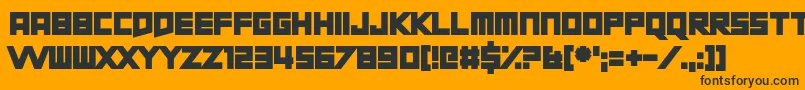 ShortXurkit Font – Black Fonts on Orange Background