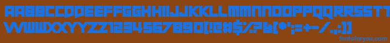 ShortXurkit Font – Blue Fonts on Brown Background