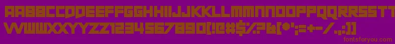 ShortXurkit Font – Brown Fonts on Purple Background