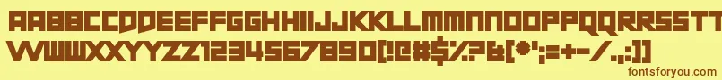 ShortXurkit Font – Brown Fonts on Yellow Background