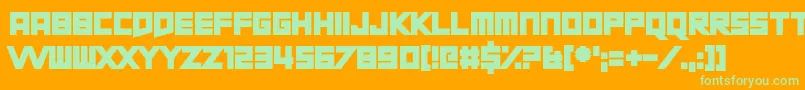 ShortXurkit Font – Green Fonts on Orange Background