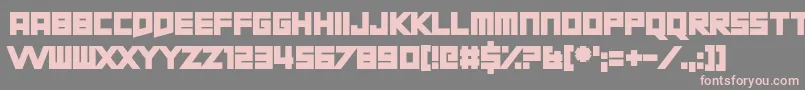 ShortXurkit-Schriftart – Rosa Schriften auf grauem Hintergrund