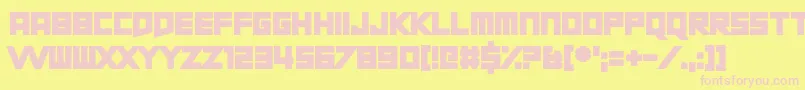 ShortXurkit Font – Pink Fonts on Yellow Background