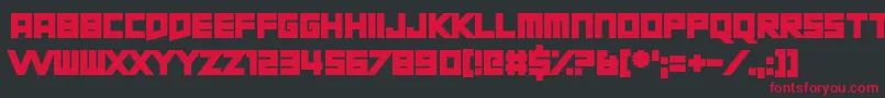ShortXurkit Font – Red Fonts on Black Background