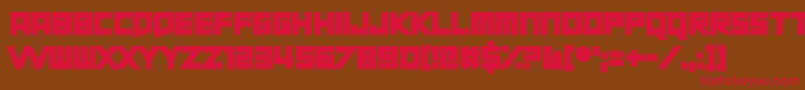 ShortXurkit Font – Red Fonts on Brown Background