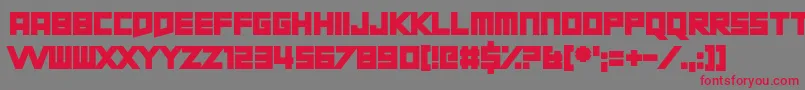 ShortXurkit Font – Red Fonts on Gray Background