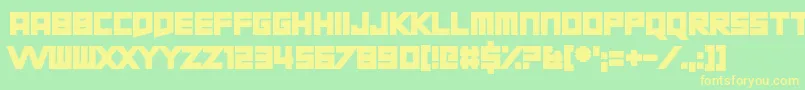ShortXurkit Font – Yellow Fonts on Green Background